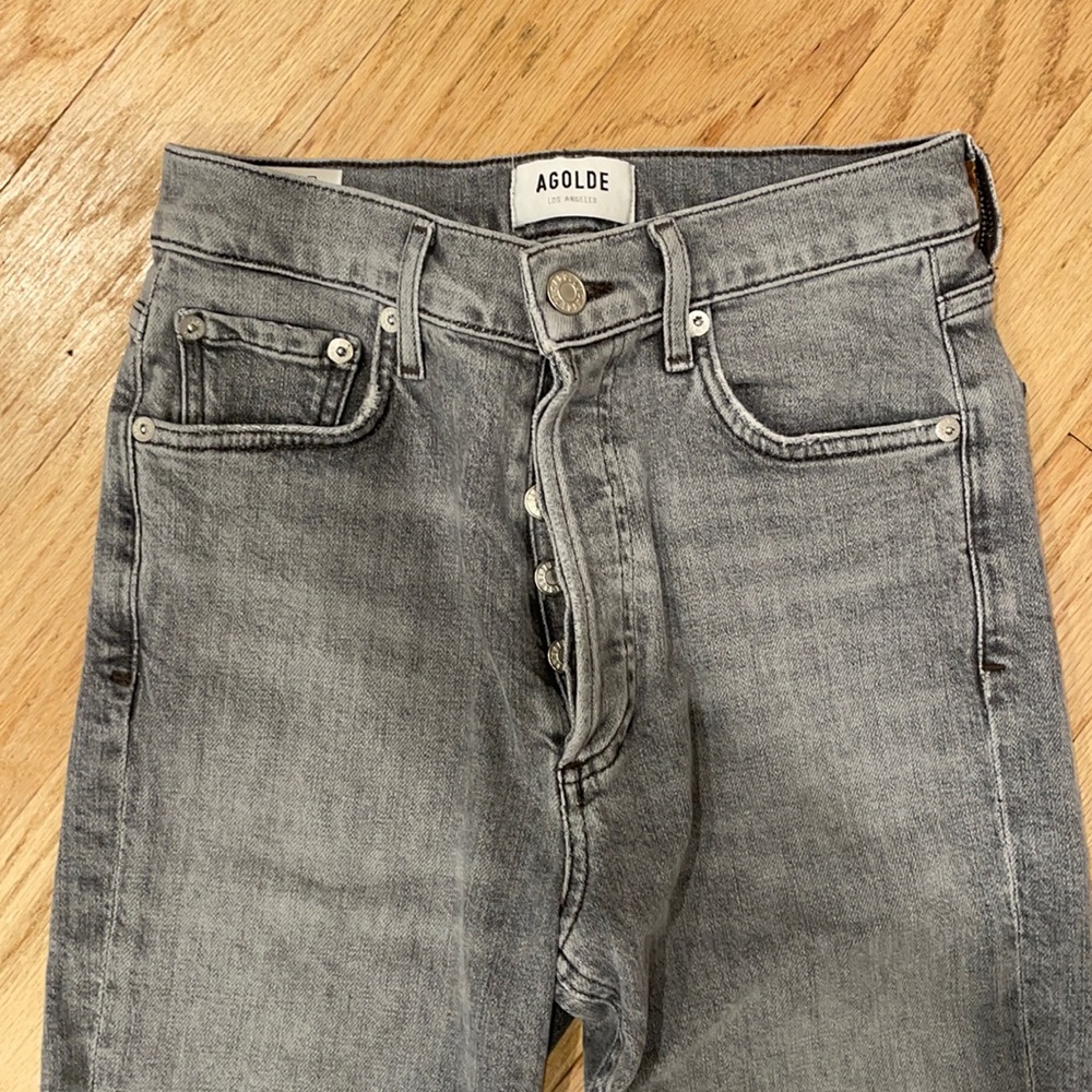 Agolde grey skinny jeans